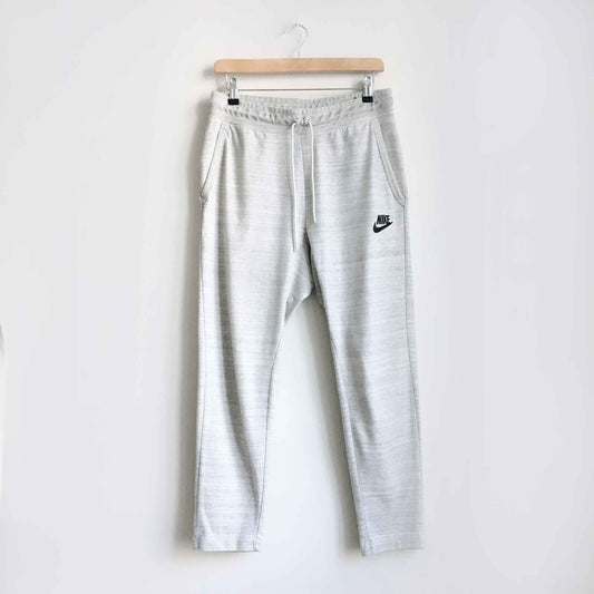 Nike high-rise slim joggers in white heather - size Medium