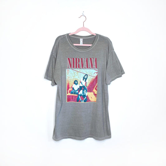 vintage m&o nirvana band tee - size large