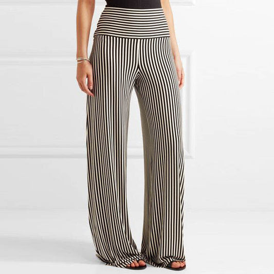 Norma Kamali high rise striped elephant wide leg pant - size Small