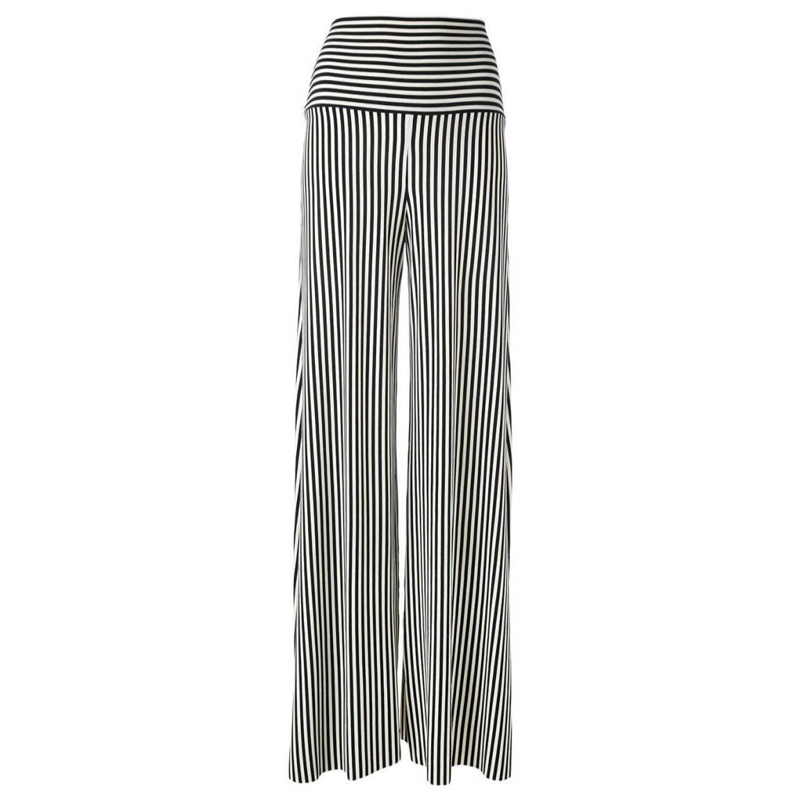 Norma Kamali high rise striped elephant wide leg pant - size Small