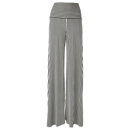 Norma Kamali high rise striped elephant wide leg pant - size Small