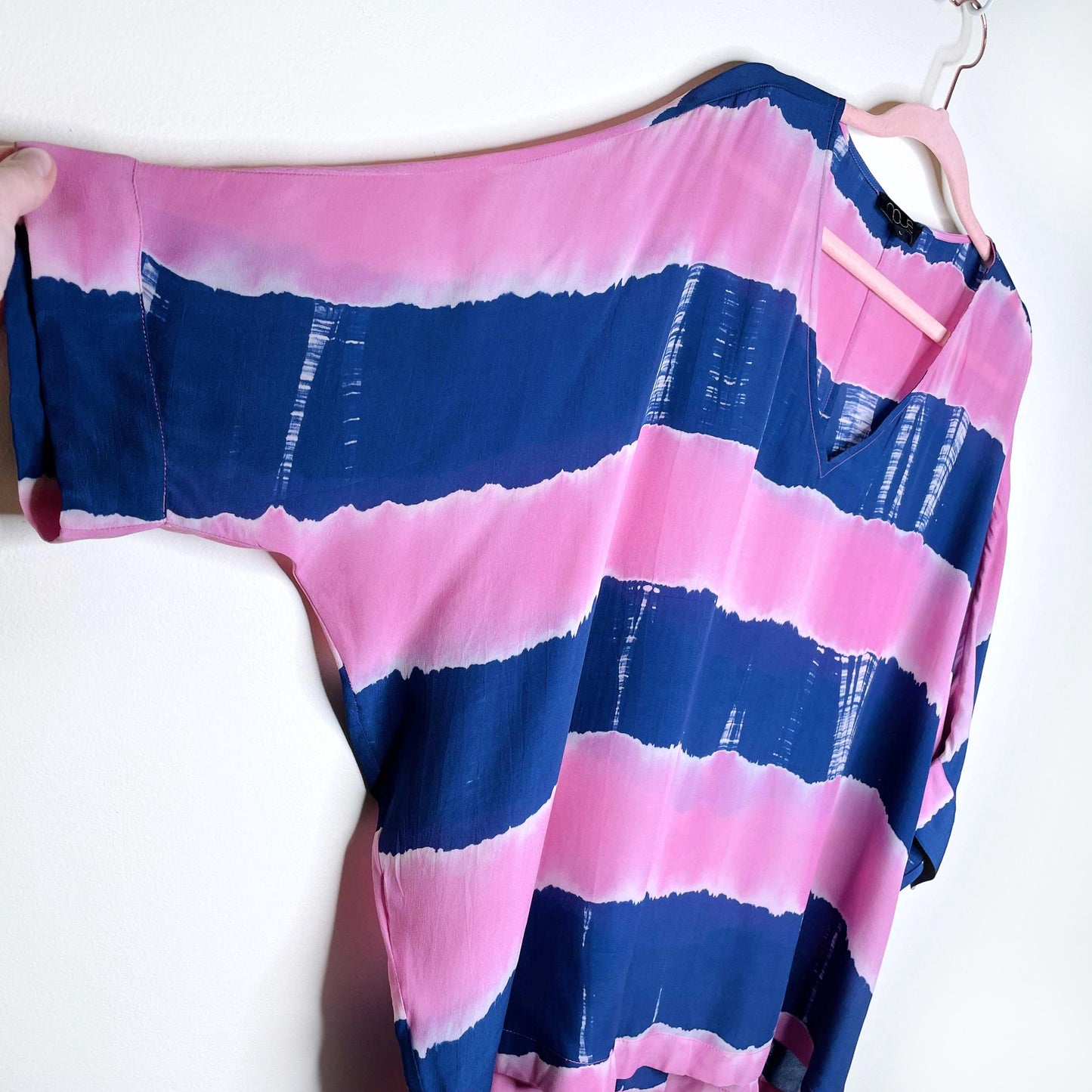 nous silk tie-dye top - size large