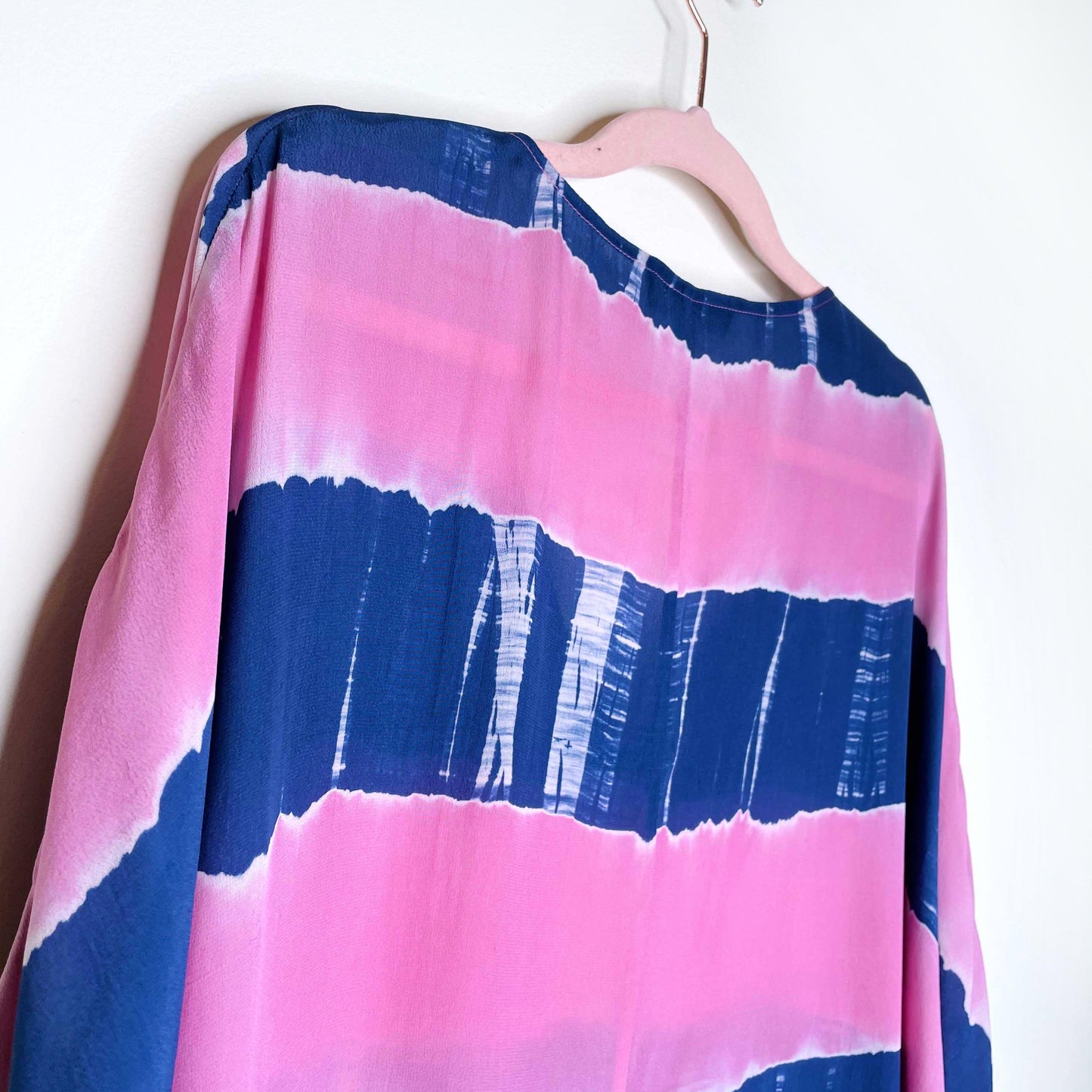 nous silk tie-dye top - size large