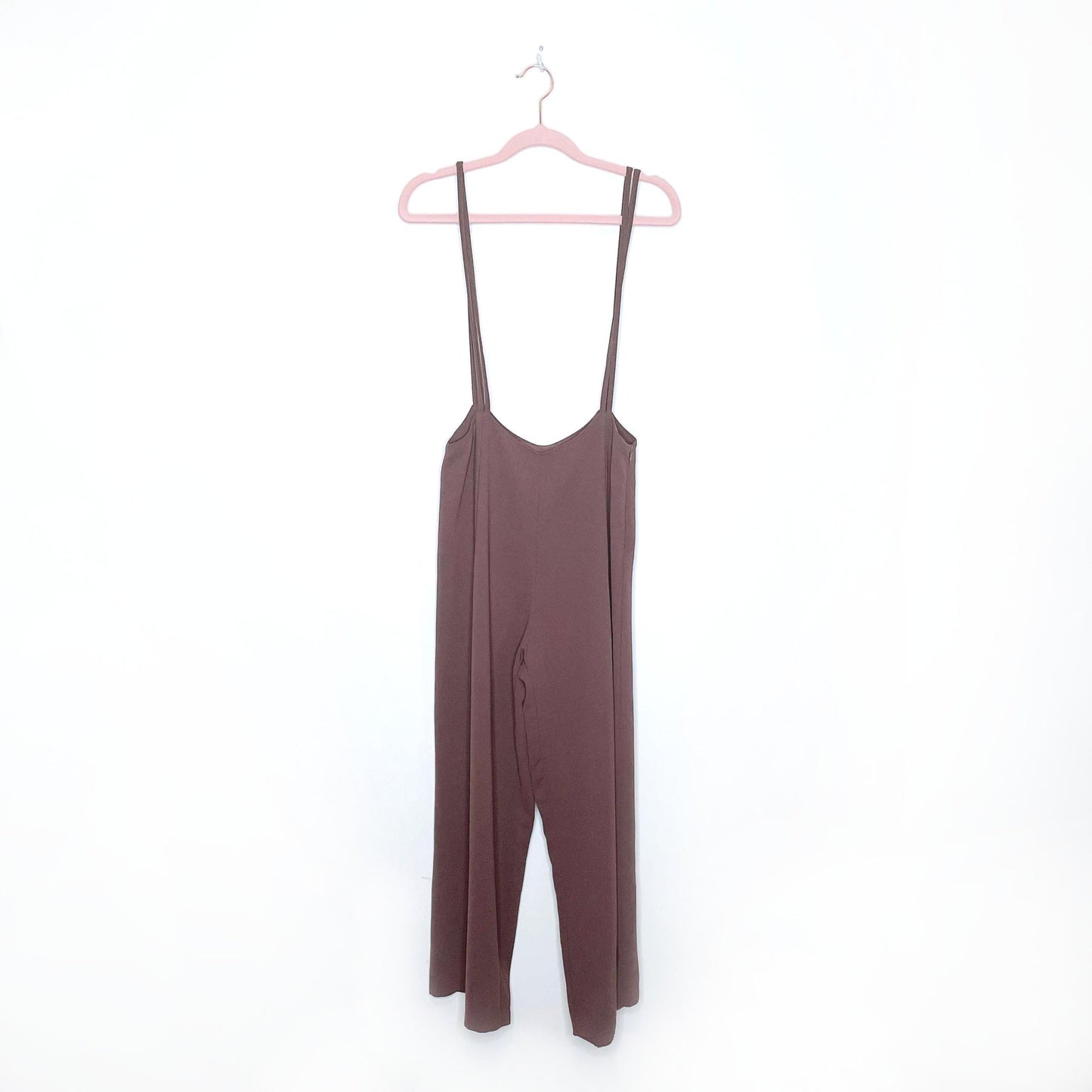 oak + fort thin strap wide leg cropped overalls - size OS