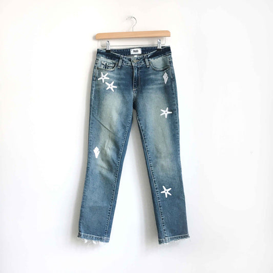 paige brigitte oceania straight crop jeans - size 23