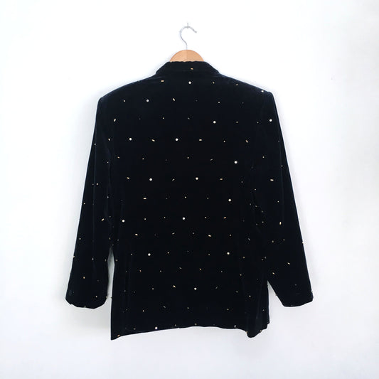 🎄PARADISE Italian Velvet Studded Blazer - size 4