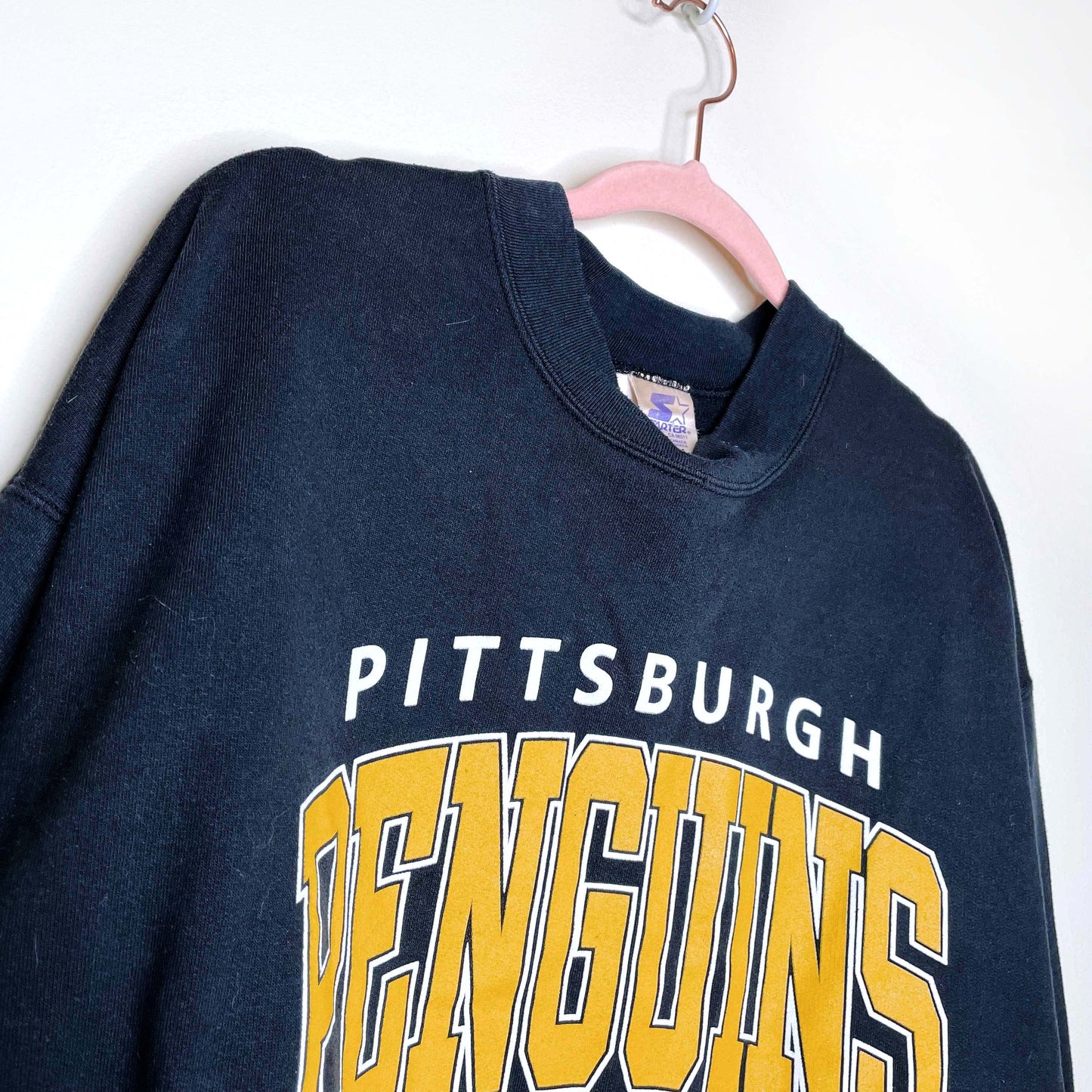 vintage 1993 starter pittsburgh penguins sweatshirt - size large