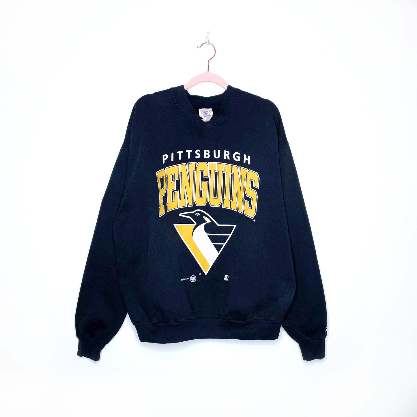 vintage 1993 starter pittsburgh penguins sweatshirt - size large