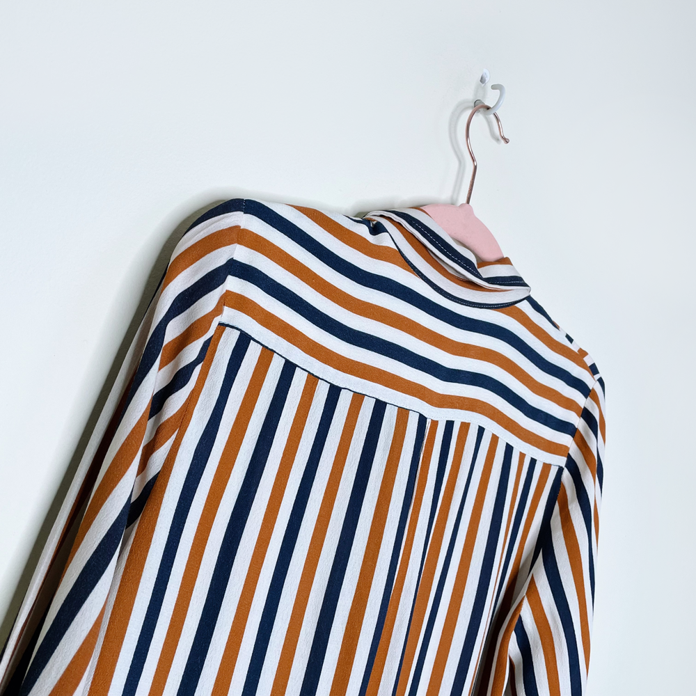 la petite francaise chem cafe striped button down shirt - size 36