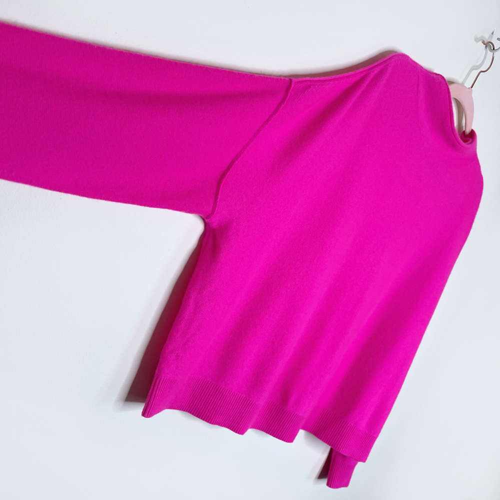 pilcro 100% cashmere alani hot pink oversized sweater - size medium