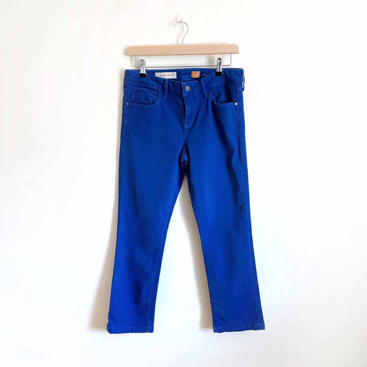 Pilcro and the Letterpress stet skinny ankle jean in cobalt blue - size 29