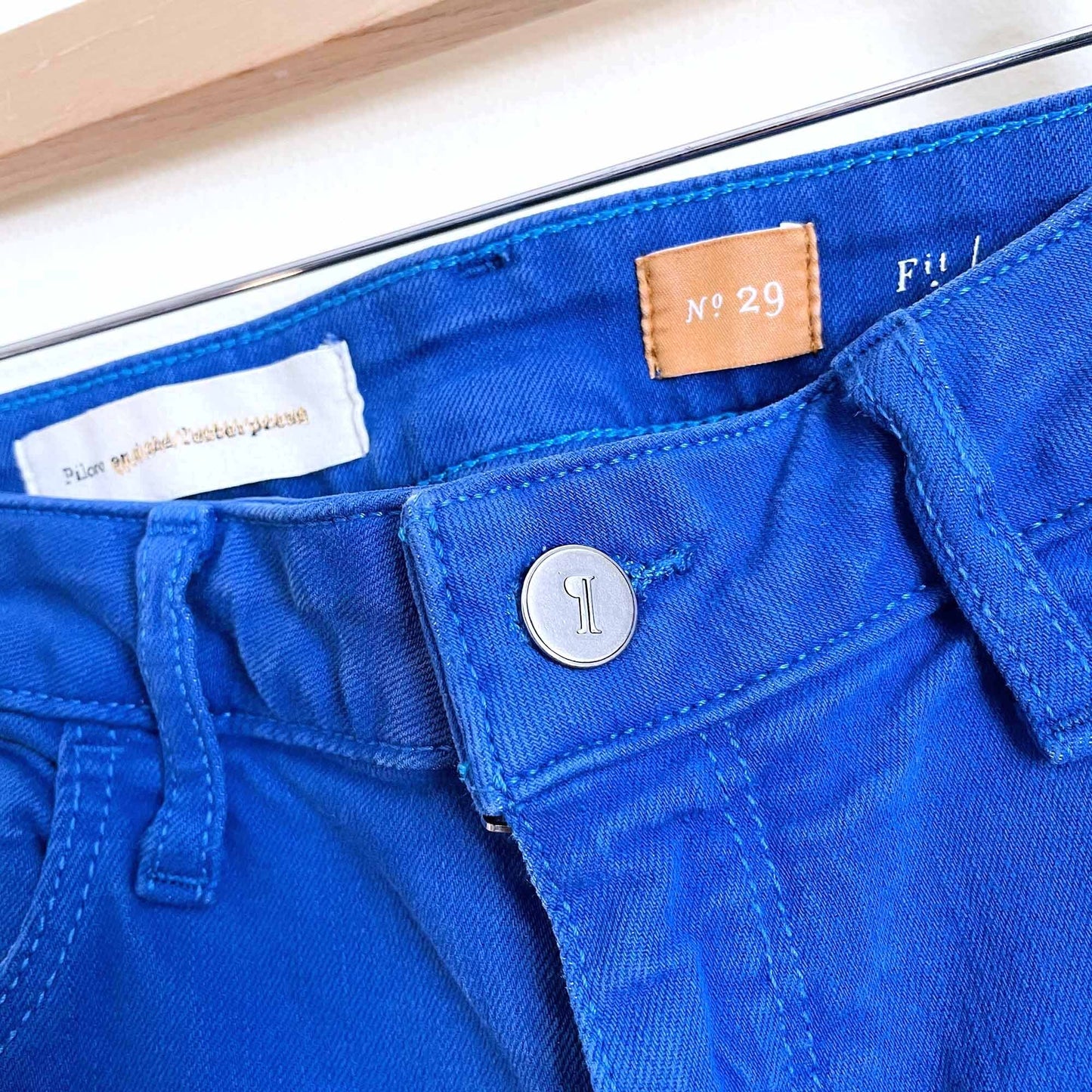 Pilcro and the Letterpress stet skinny ankle jean in cobalt blue - size 29