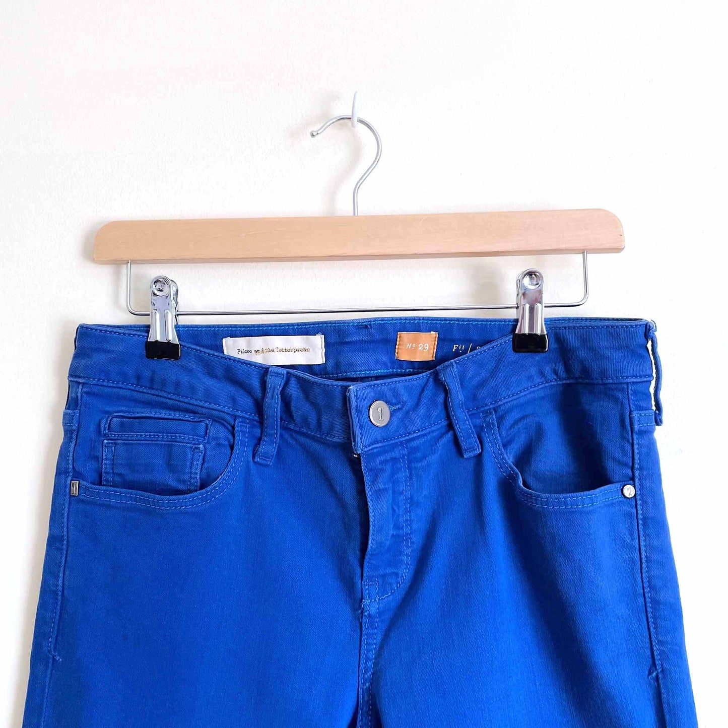 Pilcro and the Letterpress stet skinny ankle jean in cobalt blue - size 29