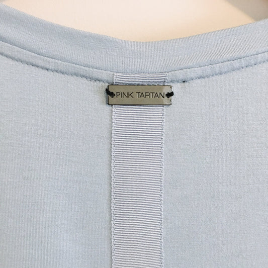 Pink Tartan Blue Jersey Tee - size Small