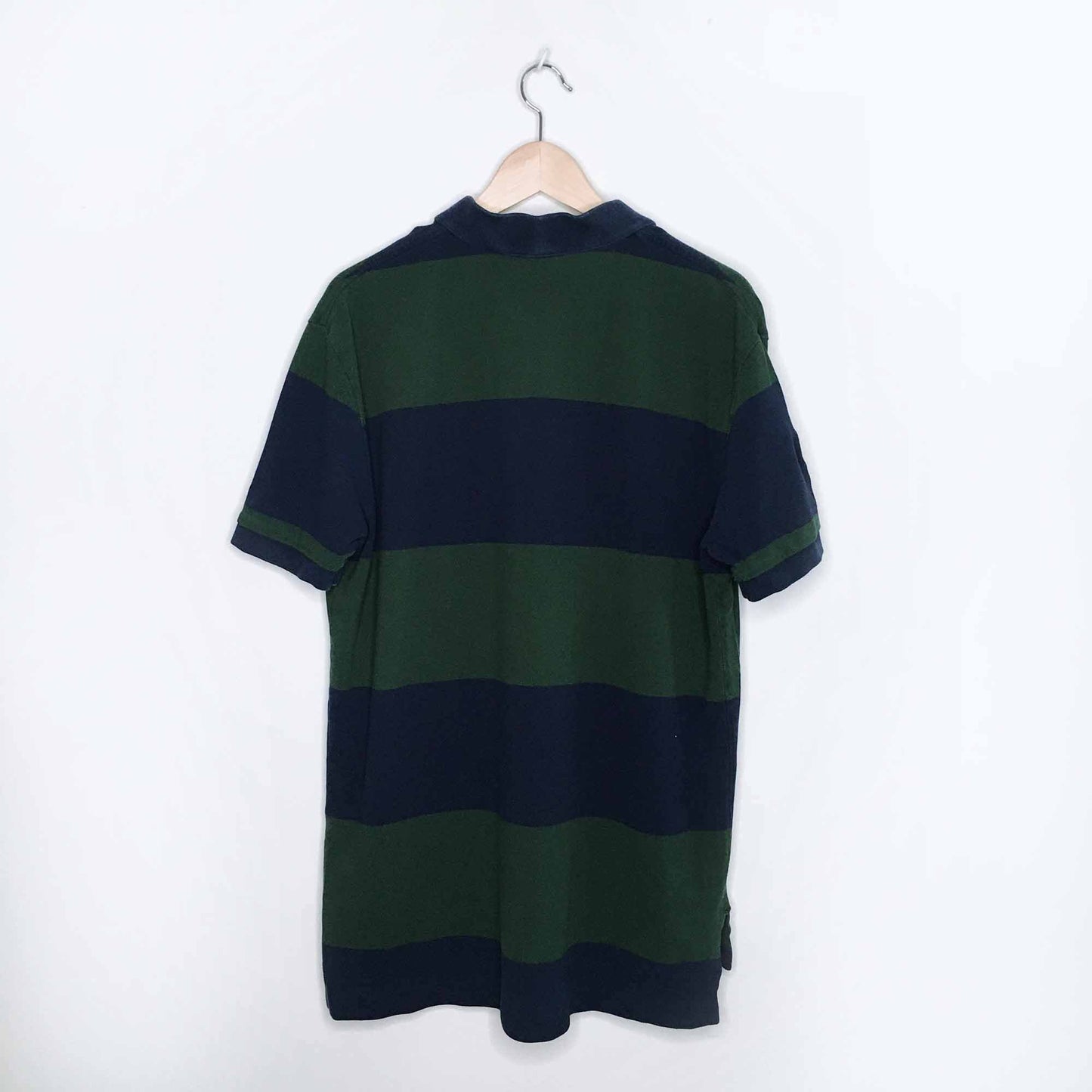 Polo Ralph Lauren crest rugby green stripe shirt - size Large