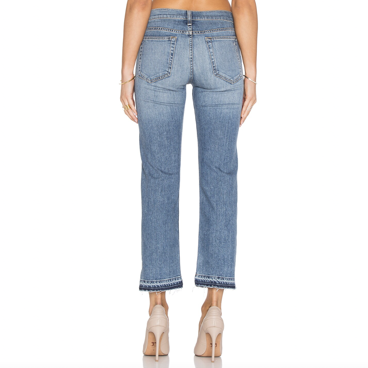 rag & bone crop straight leg jeans in belgrave - size 28