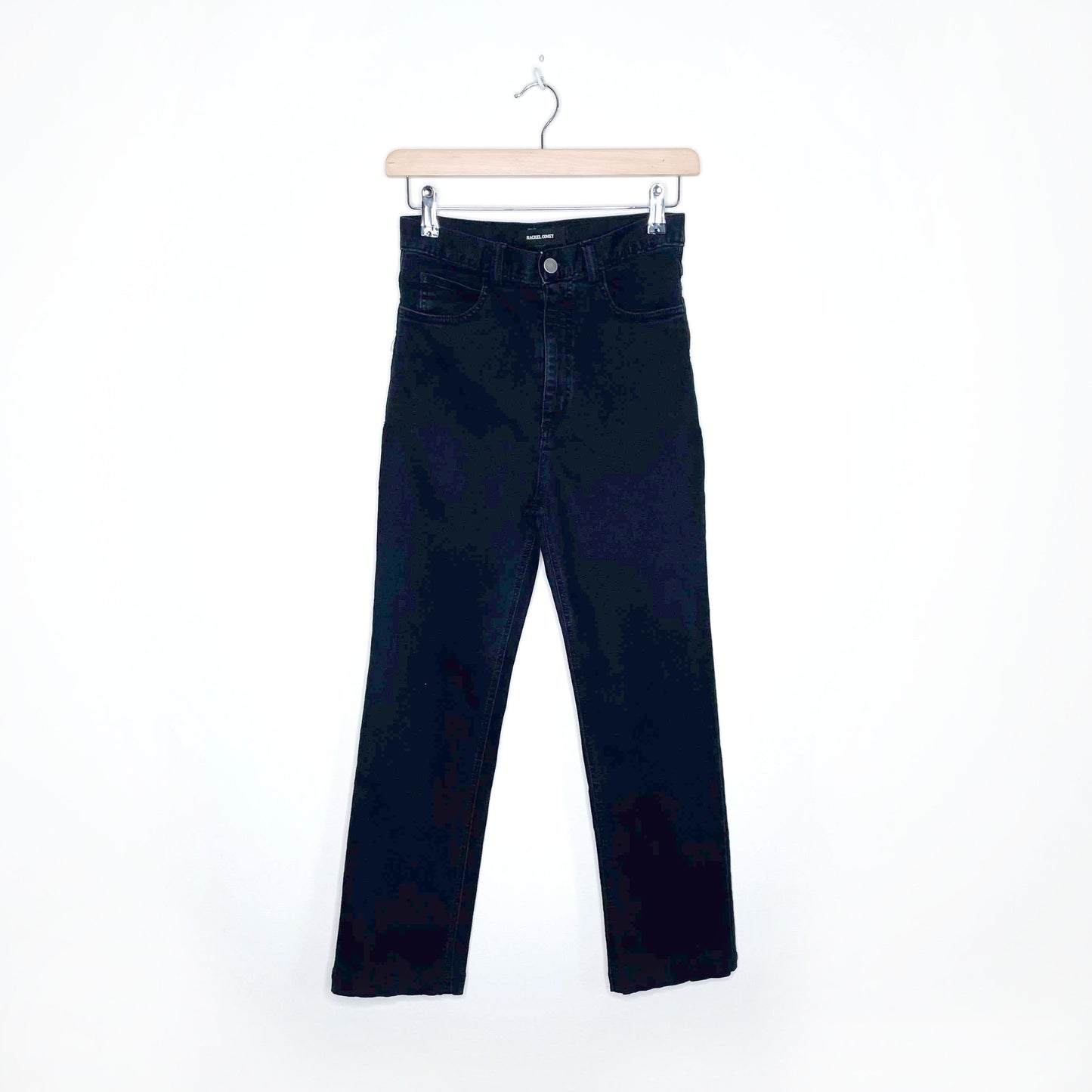 rachel comey bismark black high rise cropped jeans - size 4