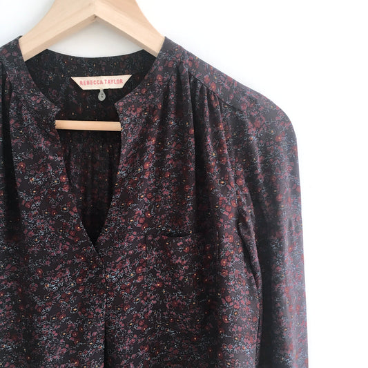 Rebecca Taylor Floral Silk Blouse - size 2