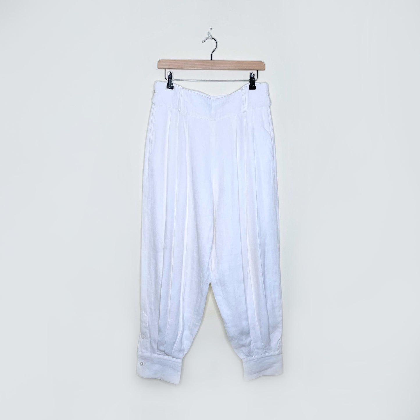 ralph lauren purple label white linen balloon pants - size 6