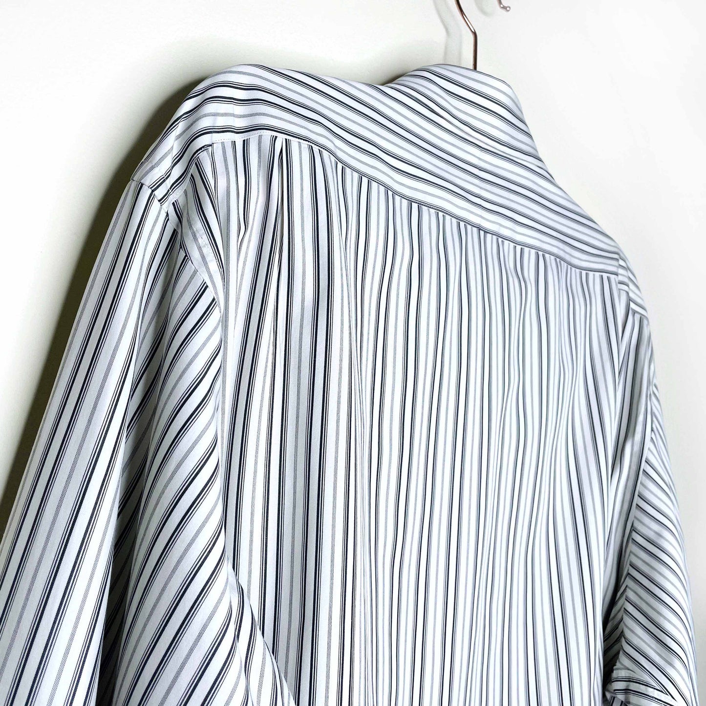 men's ralph lauren purple label striped shirt with french cuff - size 16.5