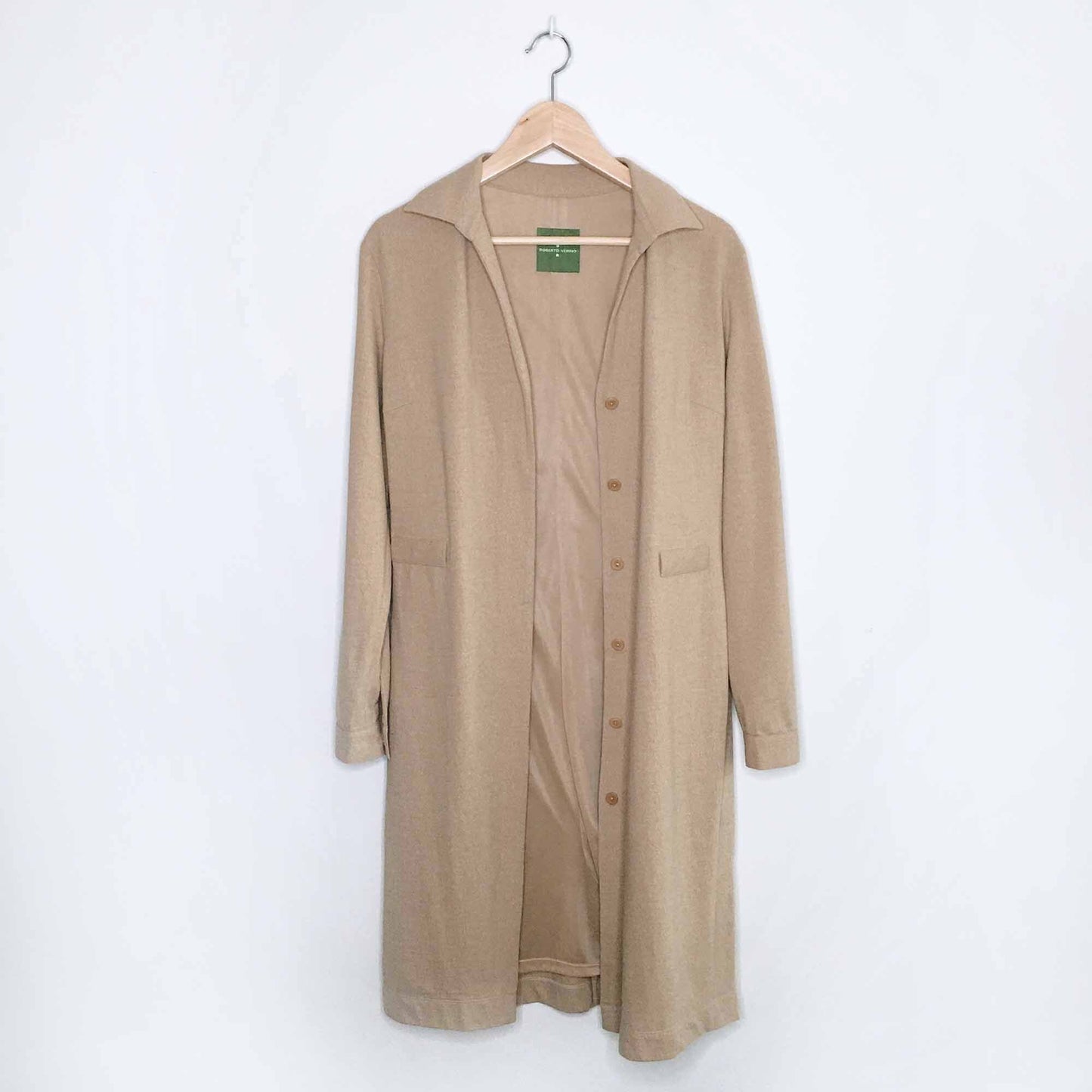 Roberto Verino wool midi shirt dress jacket - size 10