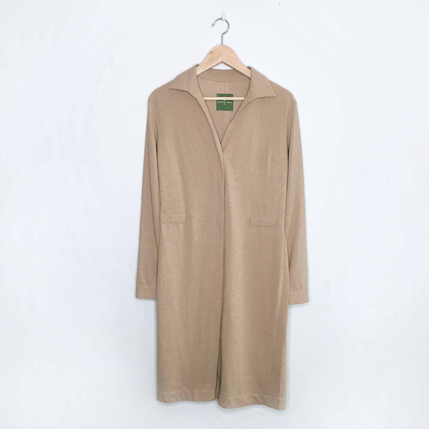 Roberto Verino wool midi shirt dress jacket - size 10