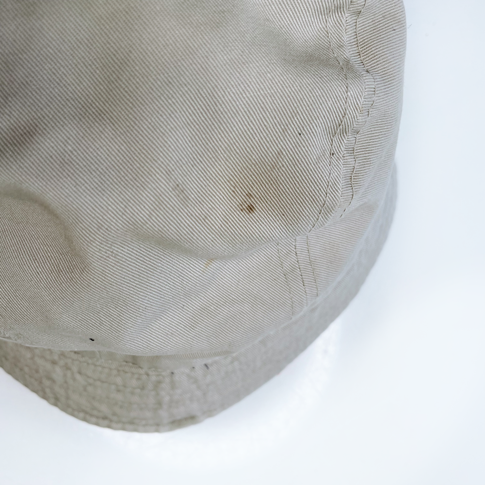 vintage roots 90s y2k beige logo bucket hat