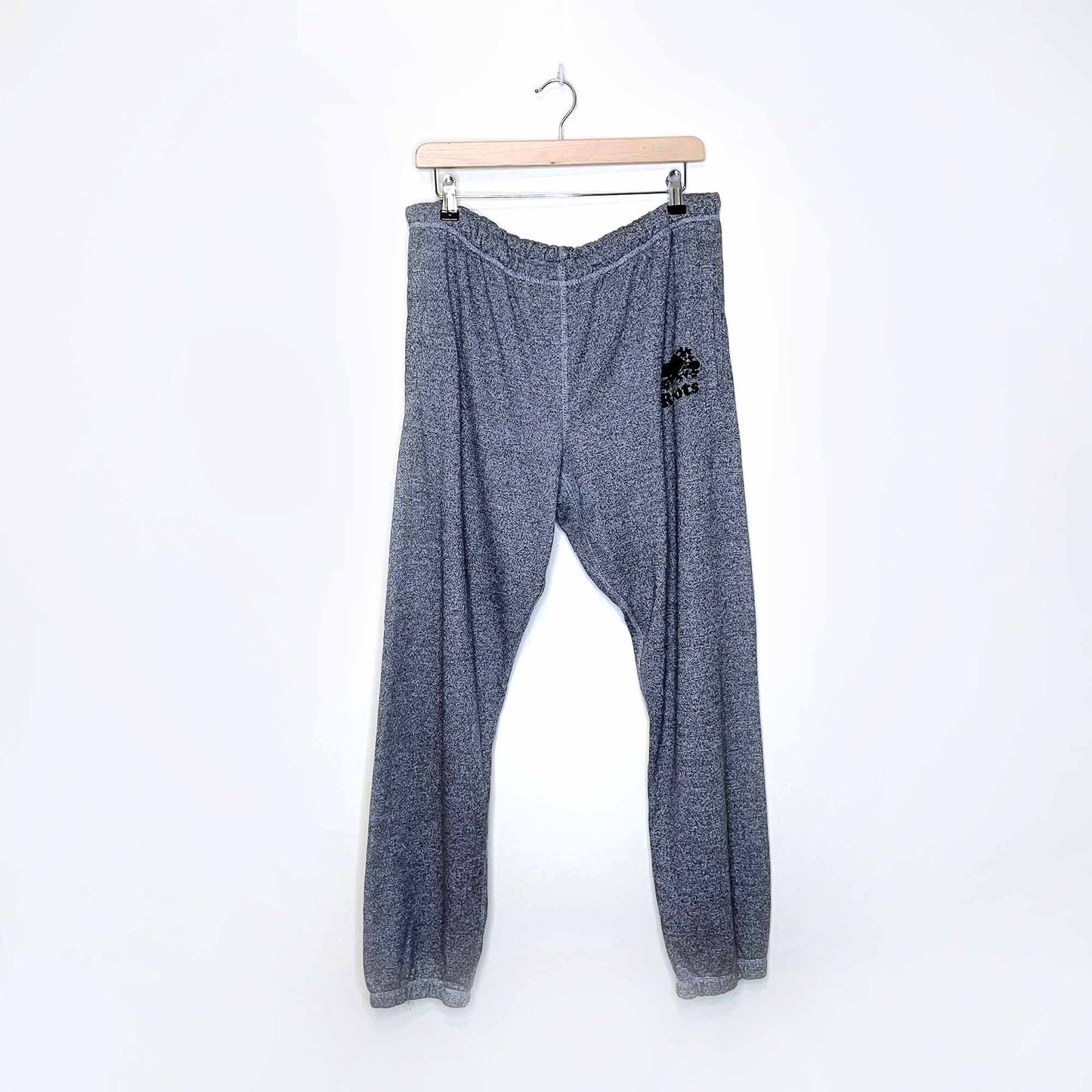 roots original boyfriend salt & pepper sweatpants - size large