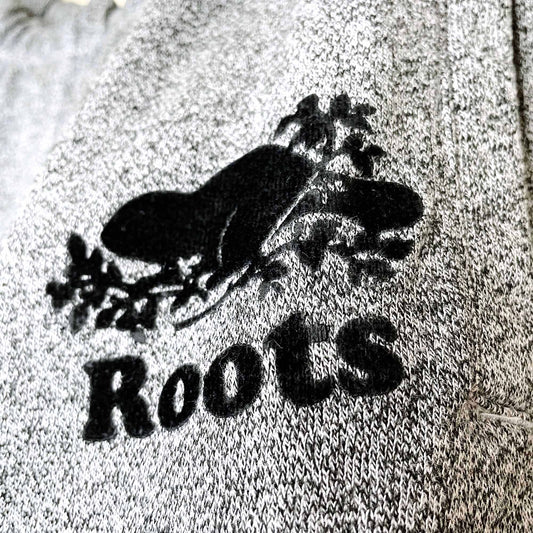 roots original boyfriend salt & pepper sweatpants - size large