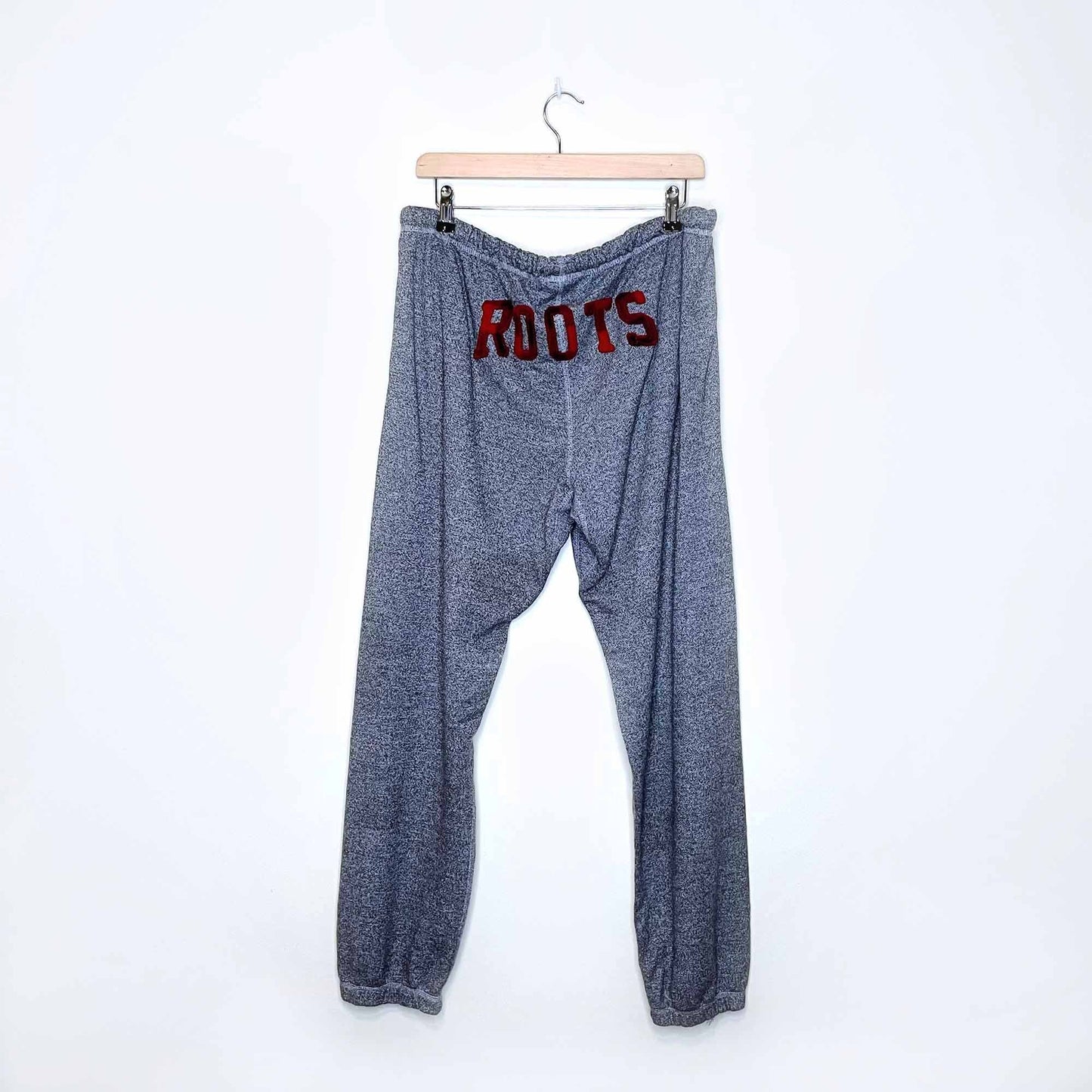 roots original boyfriend salt & pepper sweatpants - size large