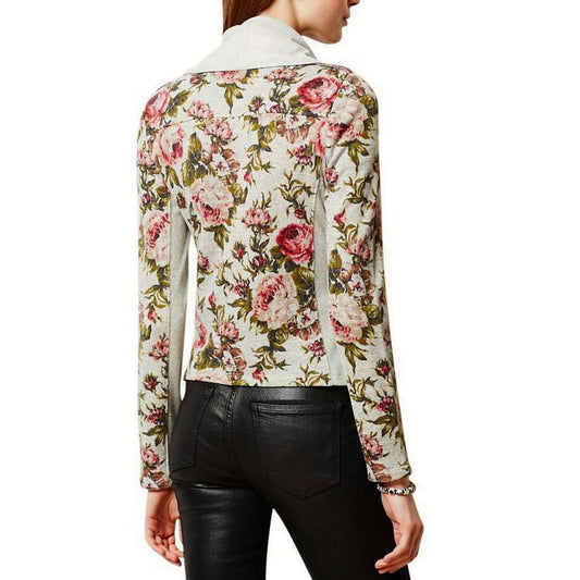 Saturday Sunday Floral Moto Jacket - size Medium - Anthropologie