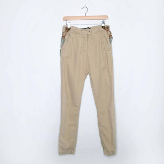 Scotch &amp; Soda linen-blend pants with suspenders - size P'tite