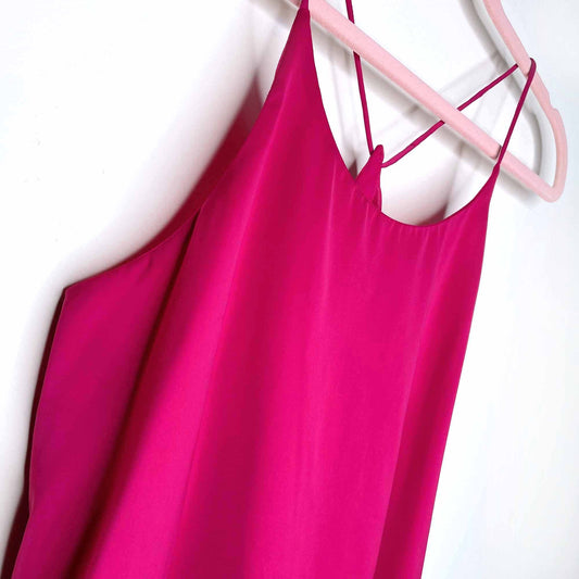 scotch & soda pink satin racerback layered tank - size 1