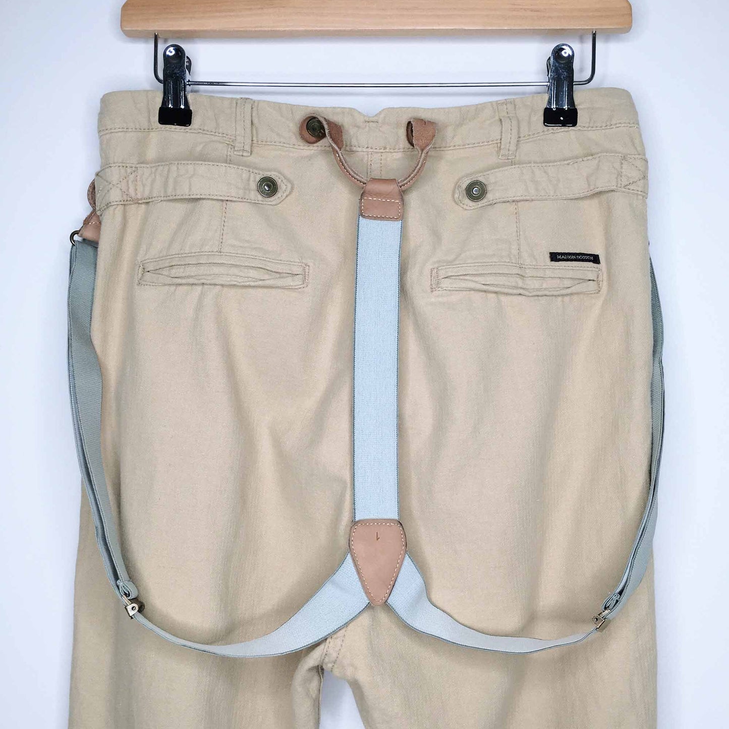 Scotch &amp; Soda linen-blend pants with suspenders - size P'tite