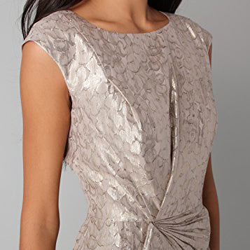 Shoshanna Gold Jacquard Dress - size 4