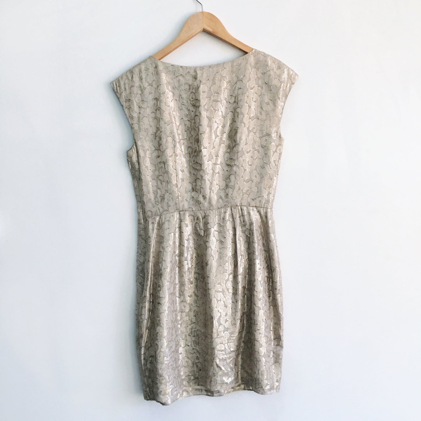 Shoshanna Gold Jacquard Dress - size 4