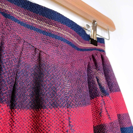 vintage verlaine int'l southwestern wool midi skirt