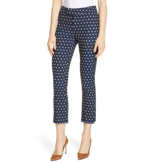 smythe stovepipe polka dot jacquard trousers - size 4/28