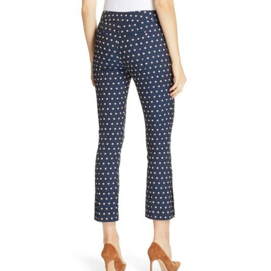 smythe stovepipe polka dot jacquard trousers - size 4/28