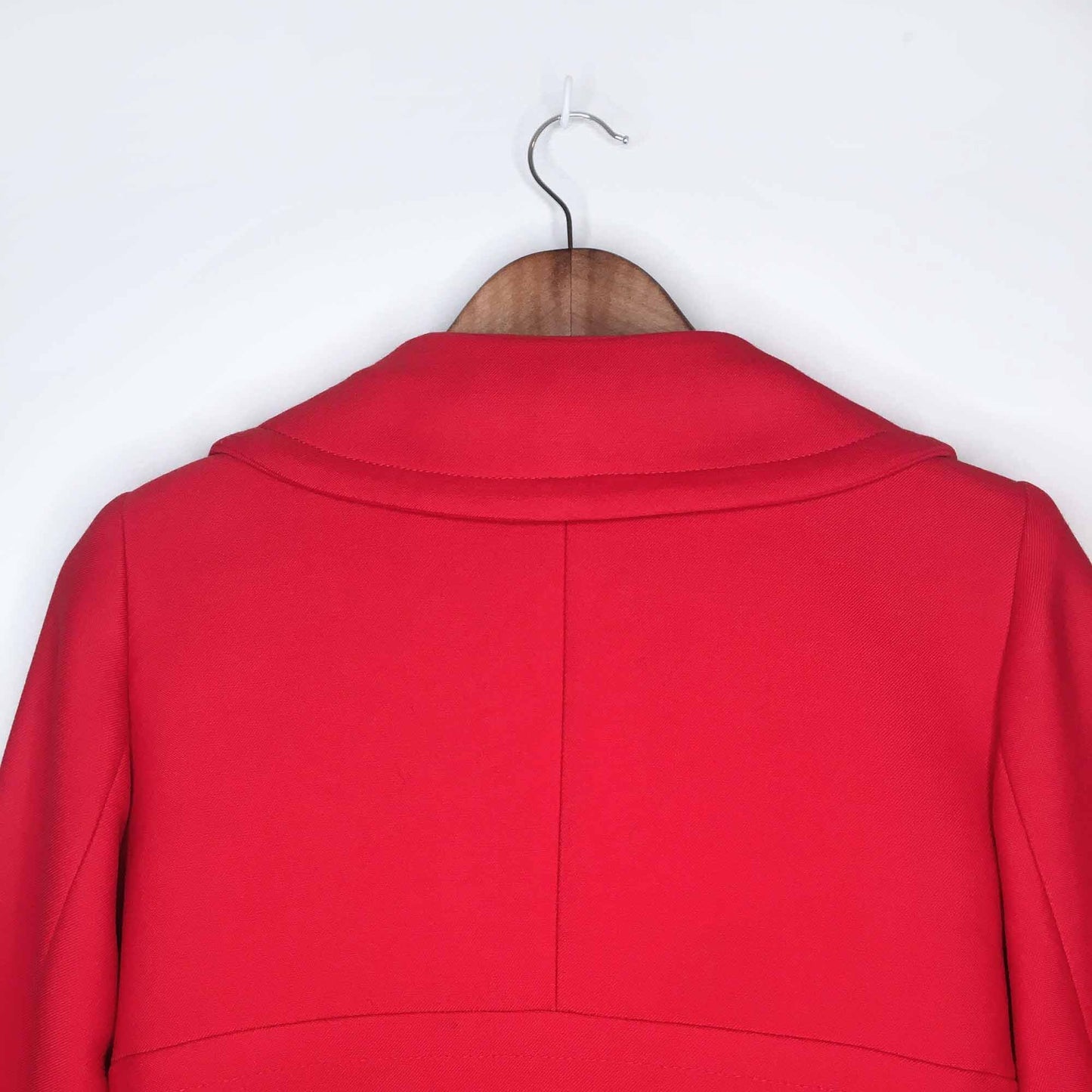 Smythe red wool pintucked short jacket - size 6