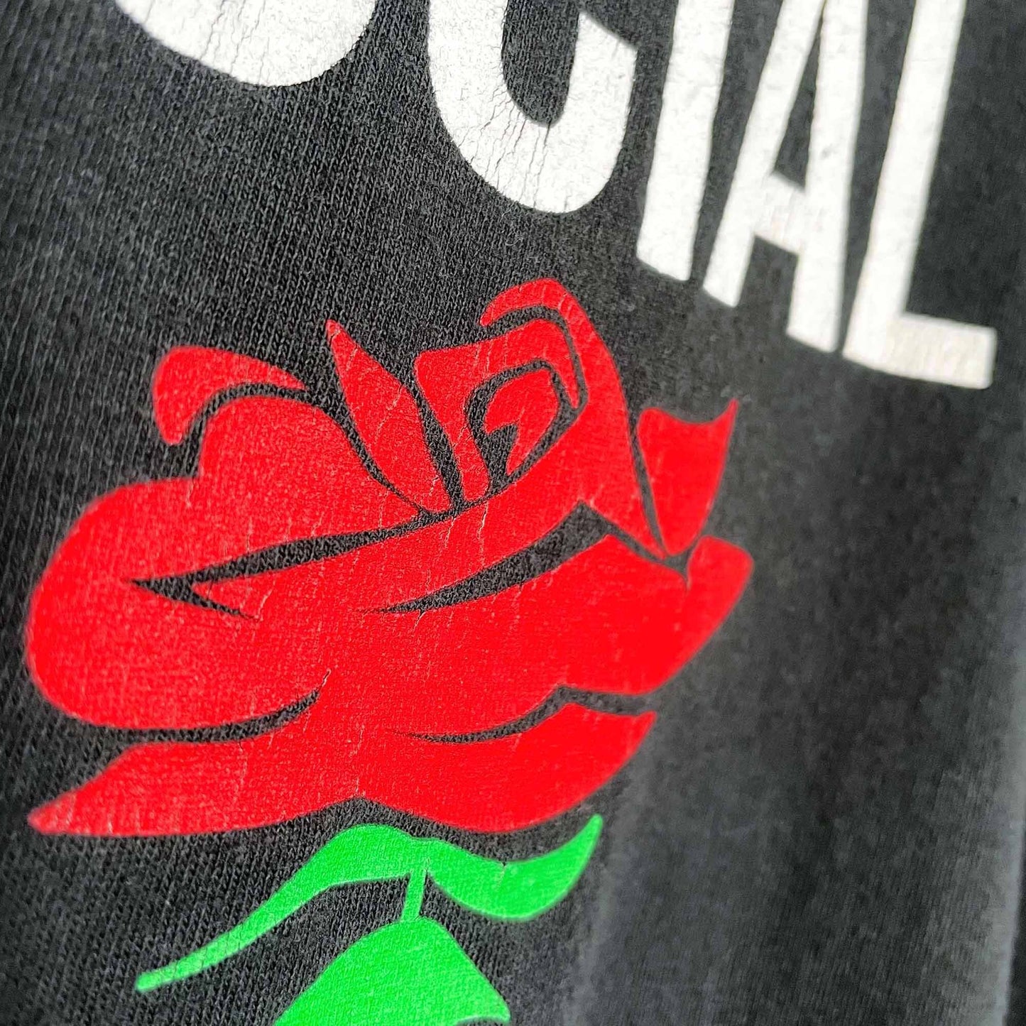 bowery social rose black tee - size xl