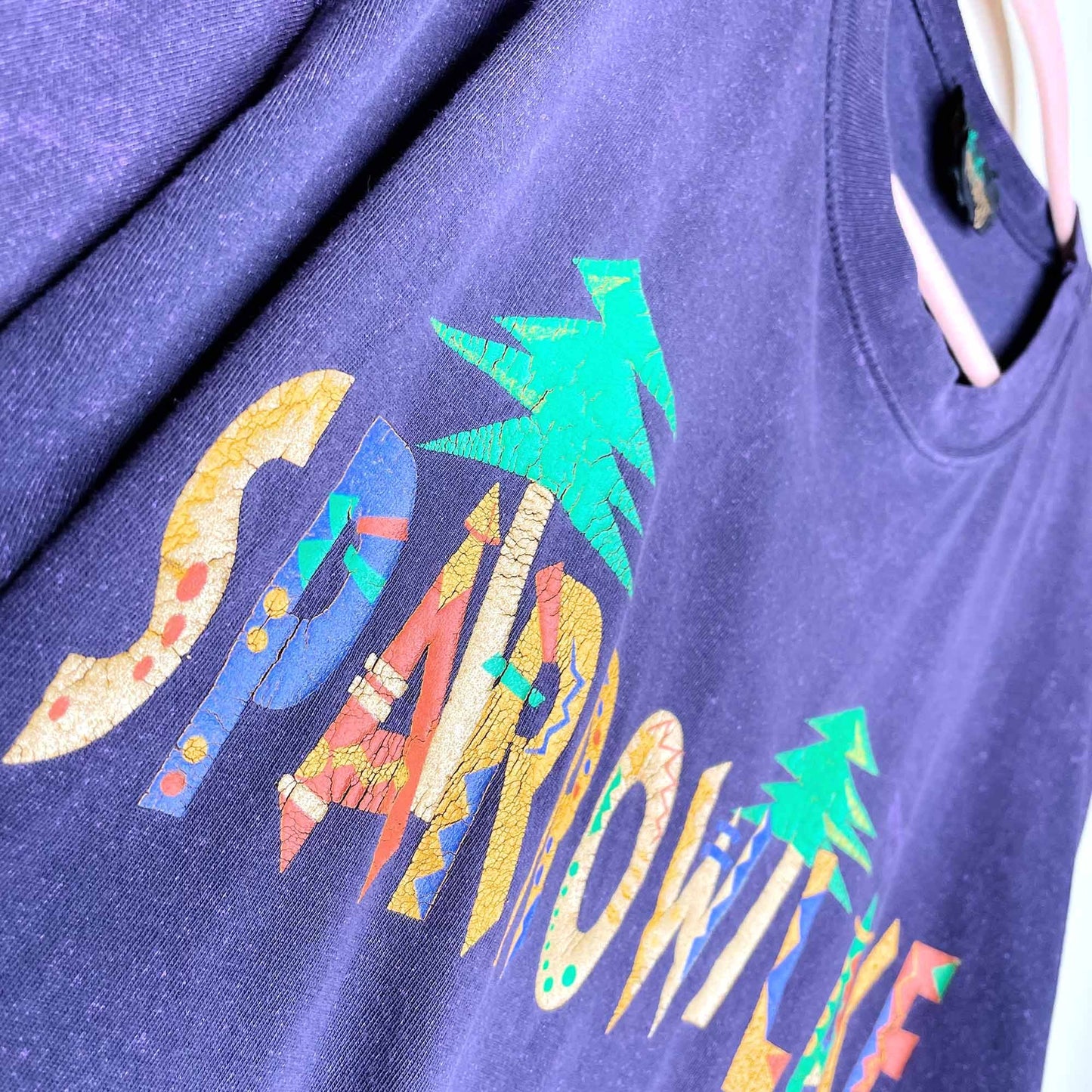 sparrowlake 90's splatter dye graphic tee - size xl