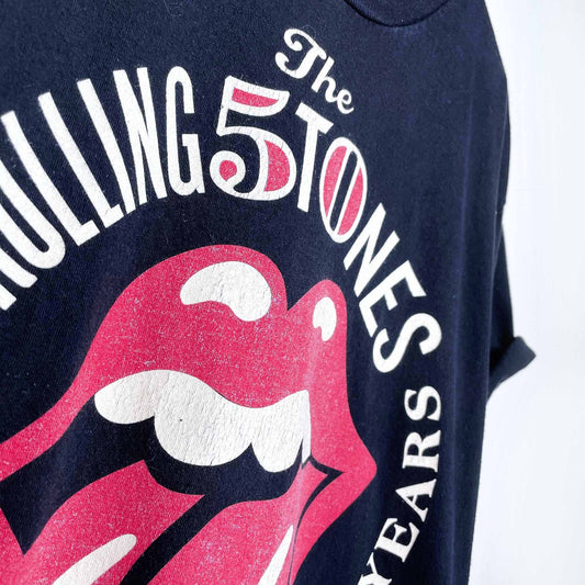 rolling stones 50th anniversary tour band tee 2013 - size large