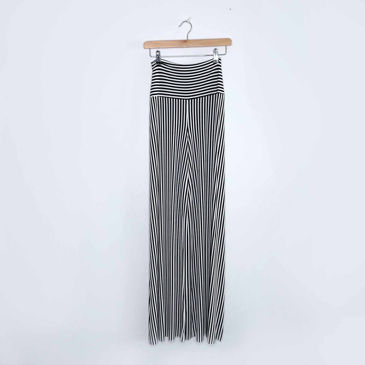 Norma Kamali high rise striped elephant wide leg pant - size Small