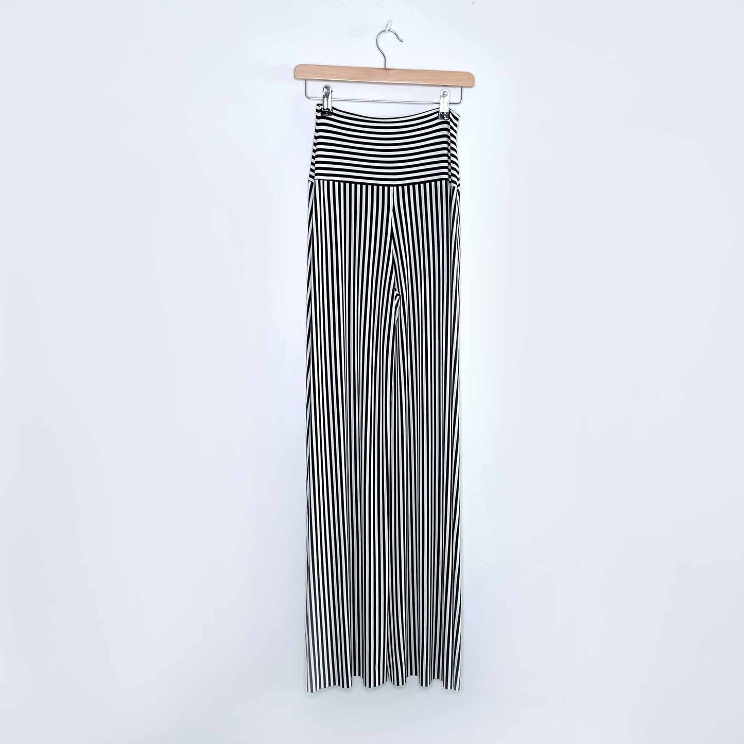 Norma Kamali high rise striped elephant wide leg pant - size Small