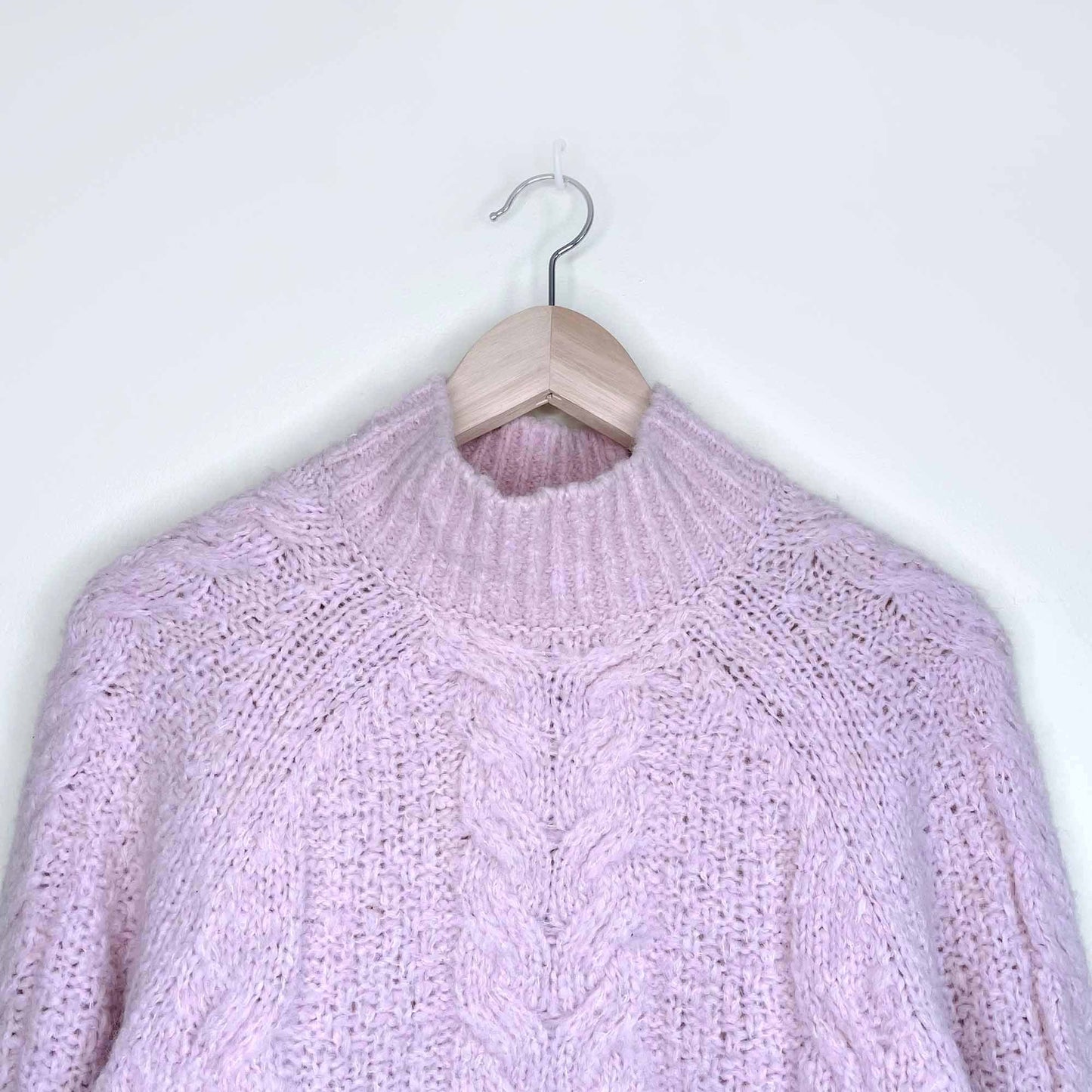 sunday best alpaca-blend mockneck cropped sweater - size small