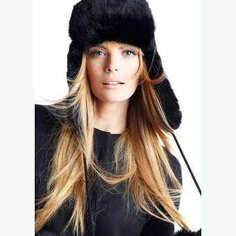 Surrel black faux fur trapper hat - OS