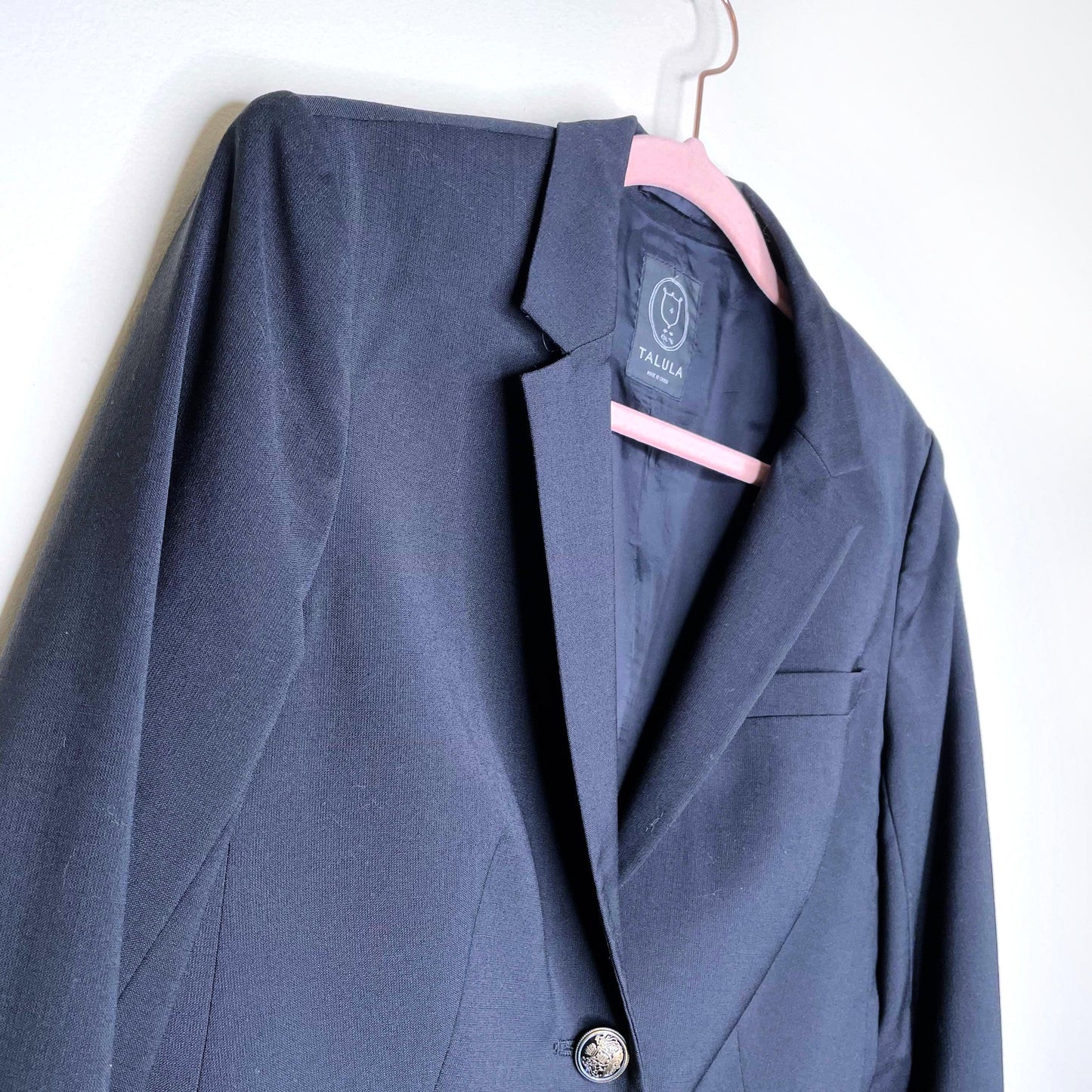 talula black exeter collegiate boyfriend blazer - size 4