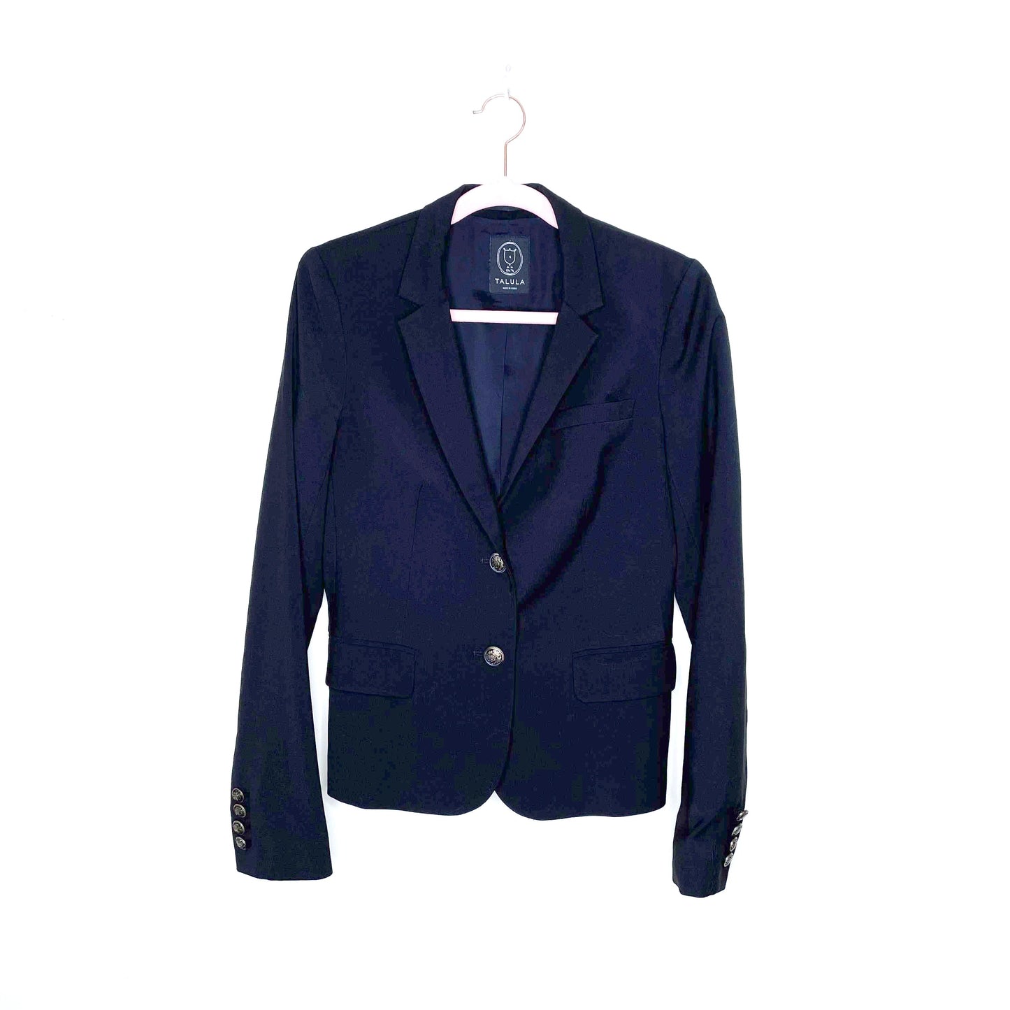 talula black exeter collegiate boyfriend blazer - size 4