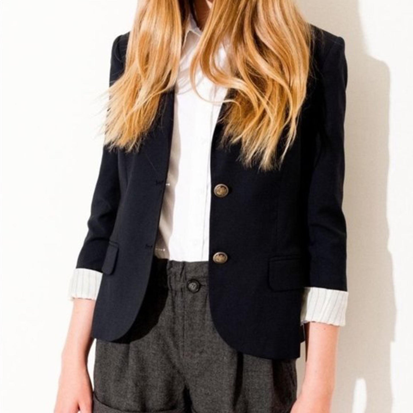 talula black exeter collegiate boyfriend blazer - size 4